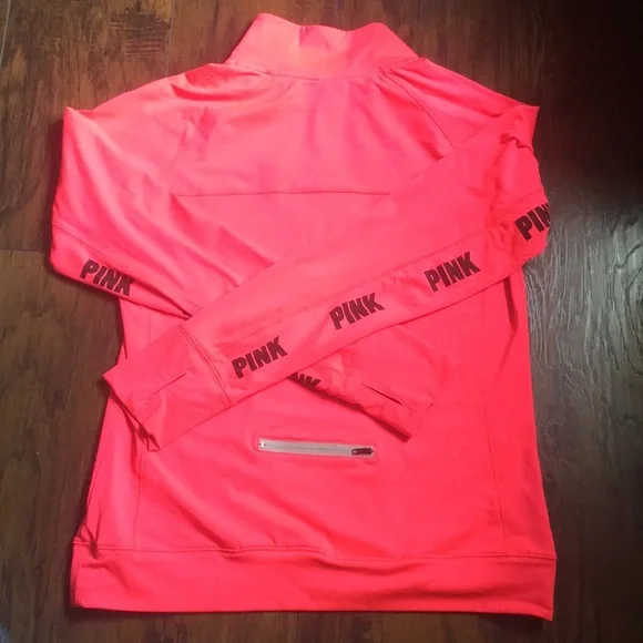 PINK brand Performance pullover Jacket Neon Pink Women’s Large - Picture 2 of 2